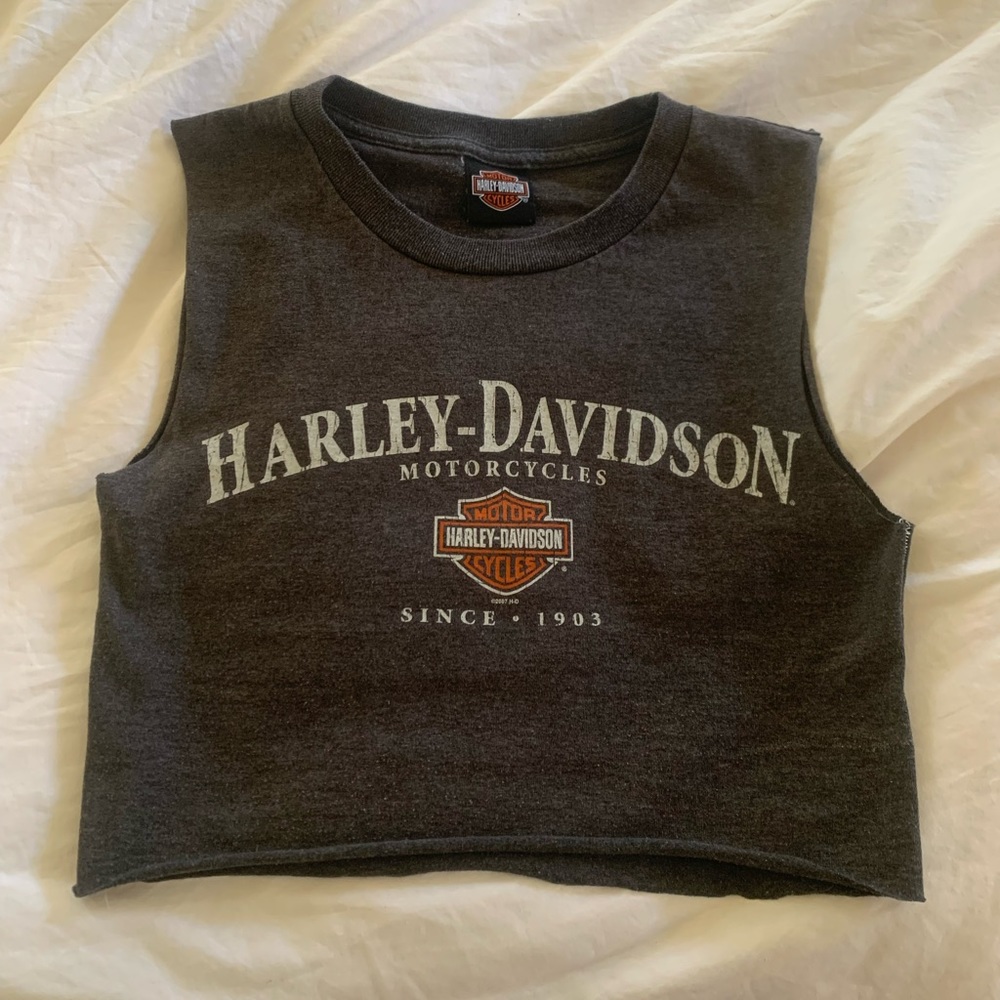 Vintage cropped Harley Davidson tee